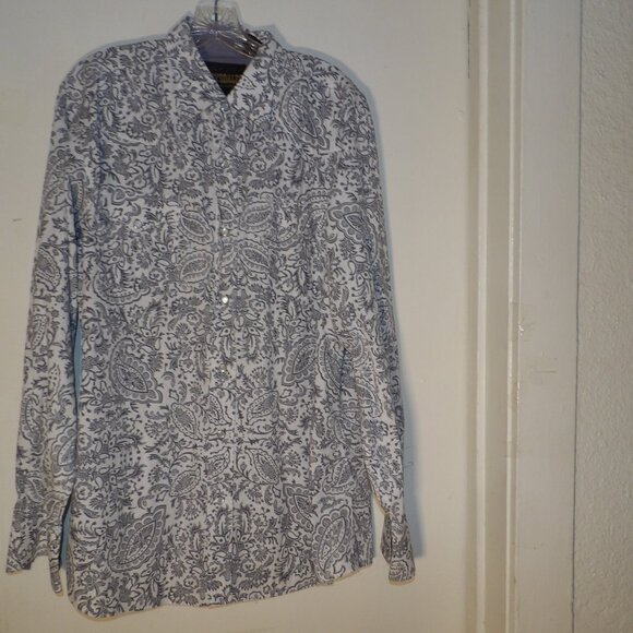 Drysdale's Pearl Snap Paisley Western Wear Shirt Sz LT - Picture 1 of 7